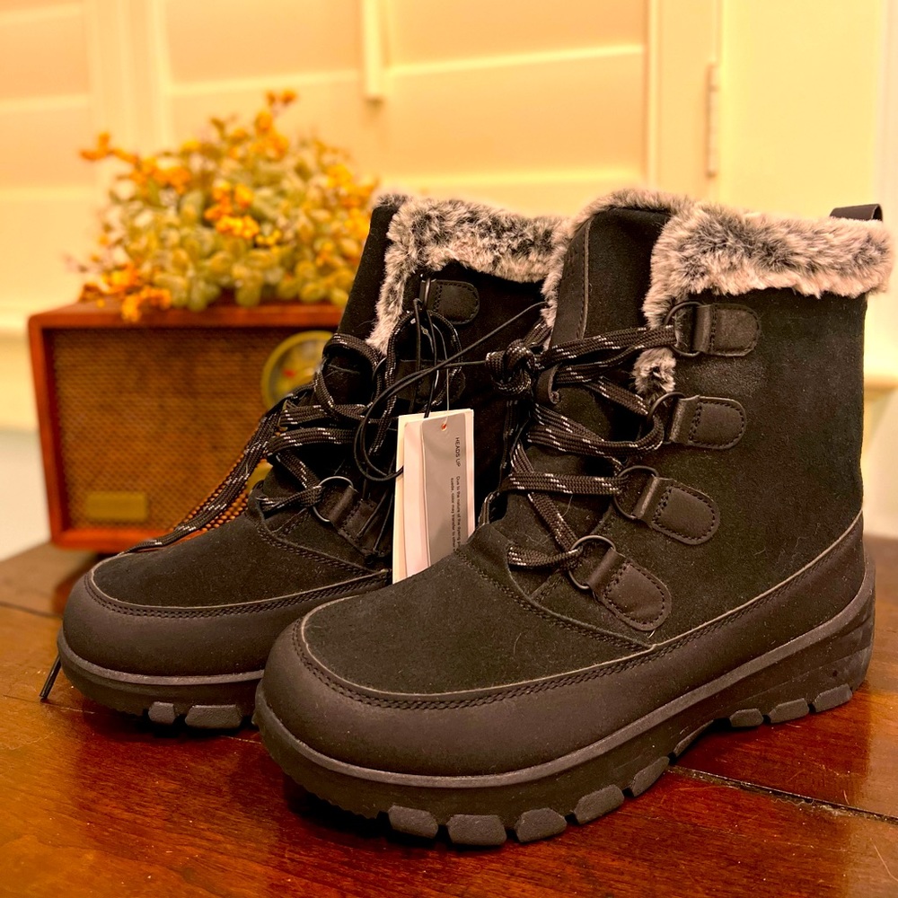 NWT All In Motion Black Sherpa Lined Boots